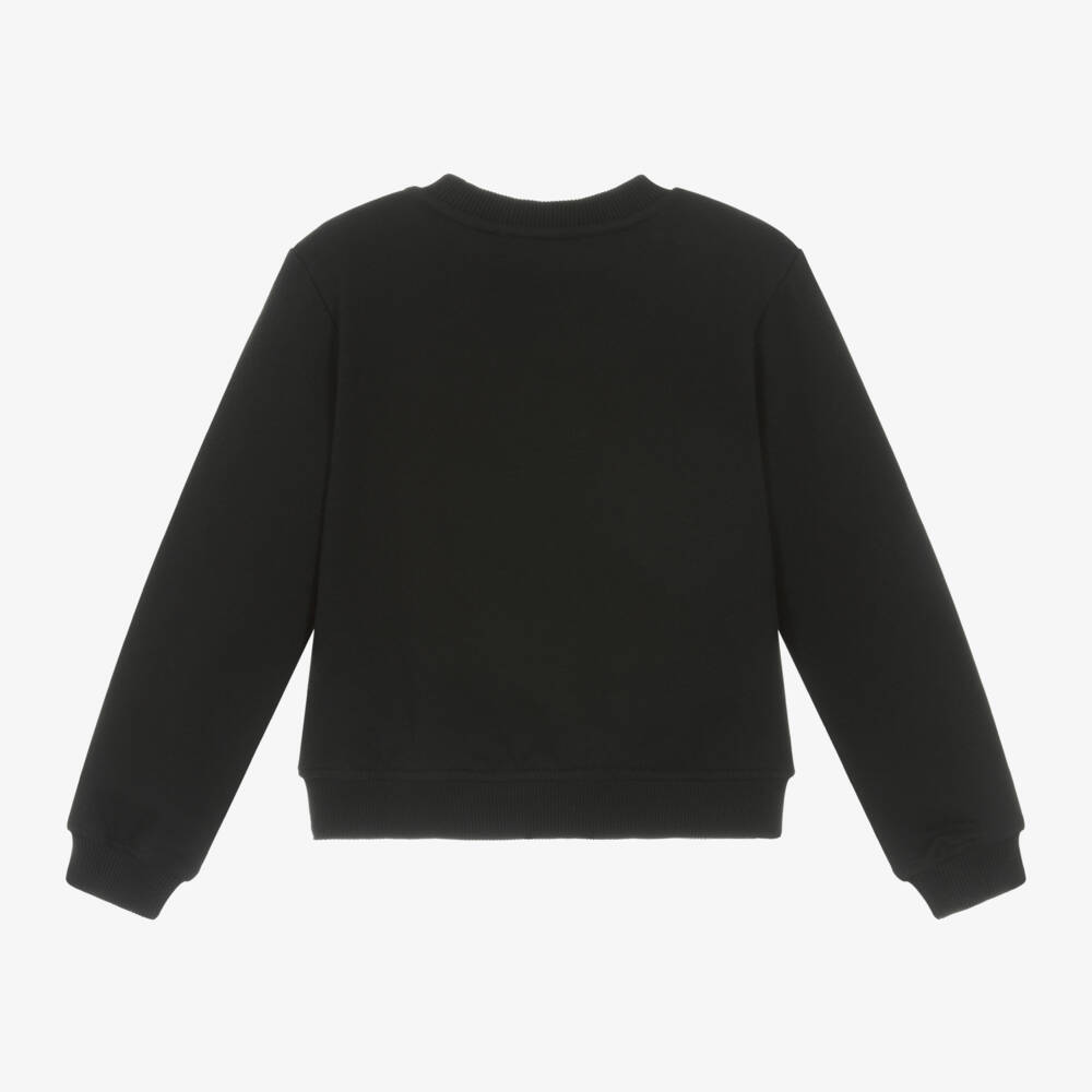 Moschino Kid-Teen-Girls Black Teddy Heart Jumper | Childrensalon Outlet