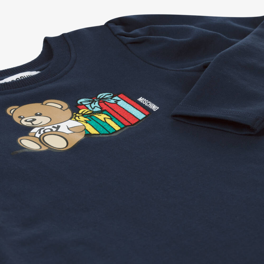 Moschino Kid-Teen-Girls Blue Bear Gift Dress | Childrensalon Outlet