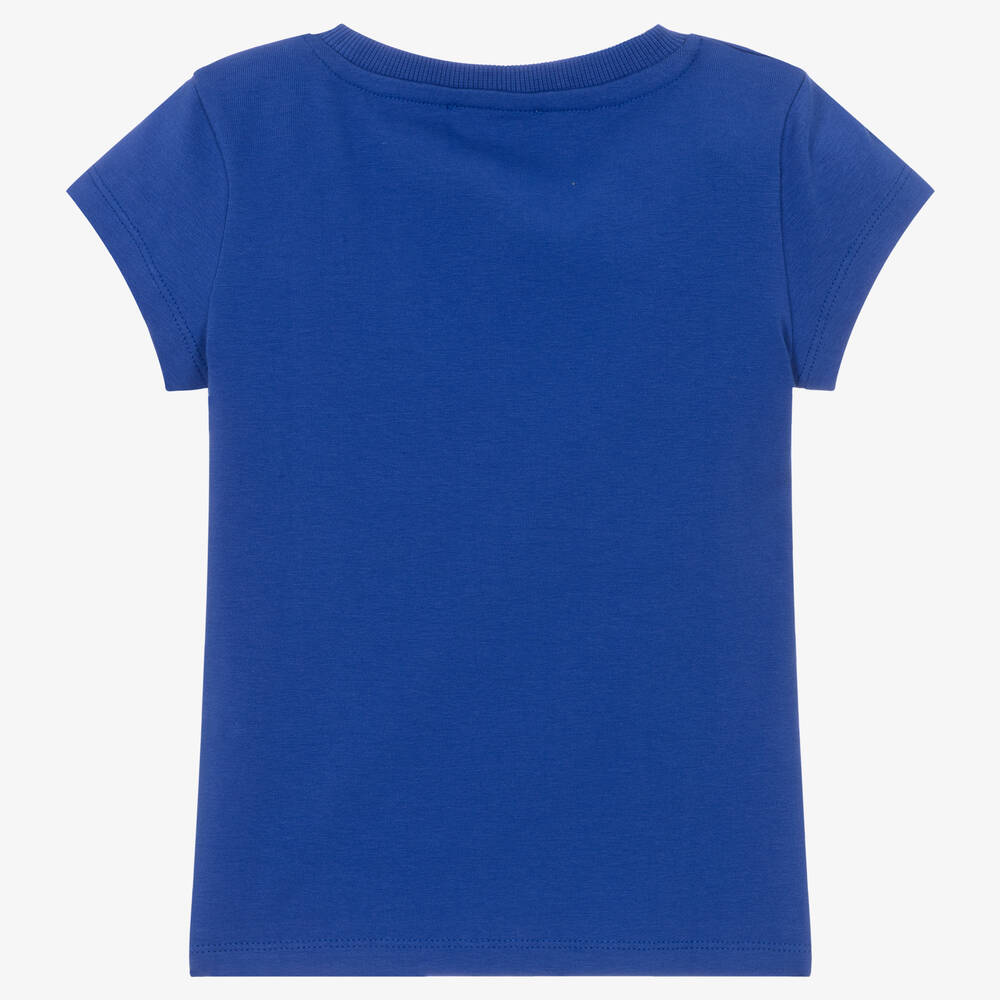 Moschino Кид-Тин-Синяя хлопковая футболка | Childrensalon Outlet