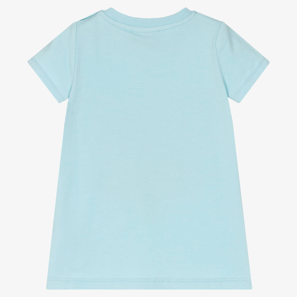 Moschino Малыши-Голубая хлопковая футболка с медвежонком | Childrensalon Outlet