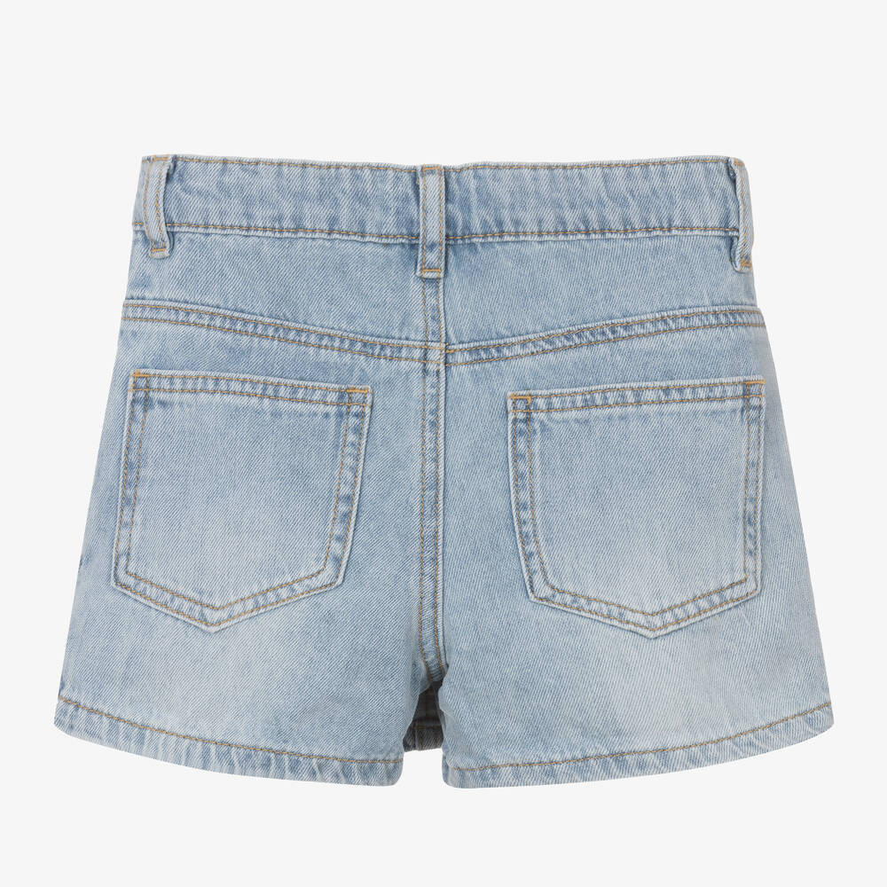 Moschino Кид-Тин-Girls Blue Denim Teddy Bear Skort | Childrensalon Outlet