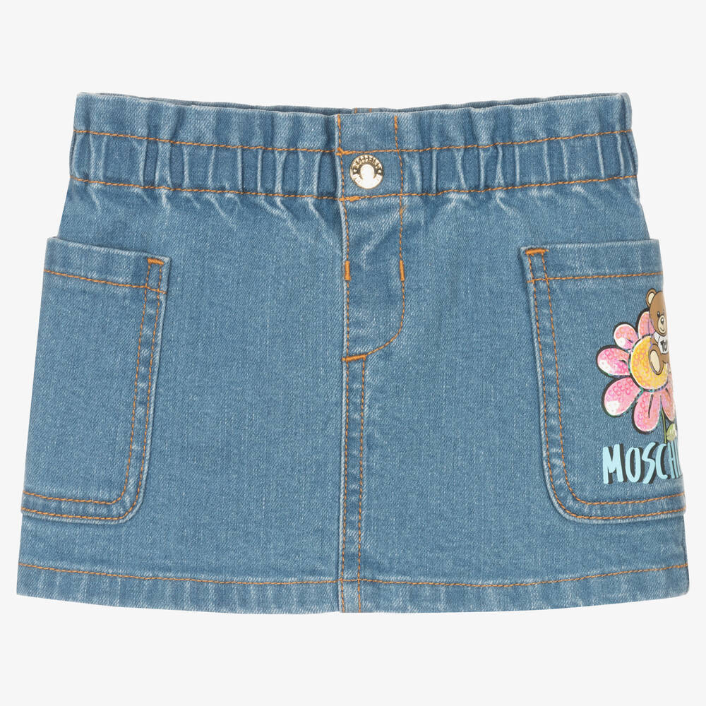 Moschino Baby - Blauer Teddybär-Jeansrock | Childrensalon