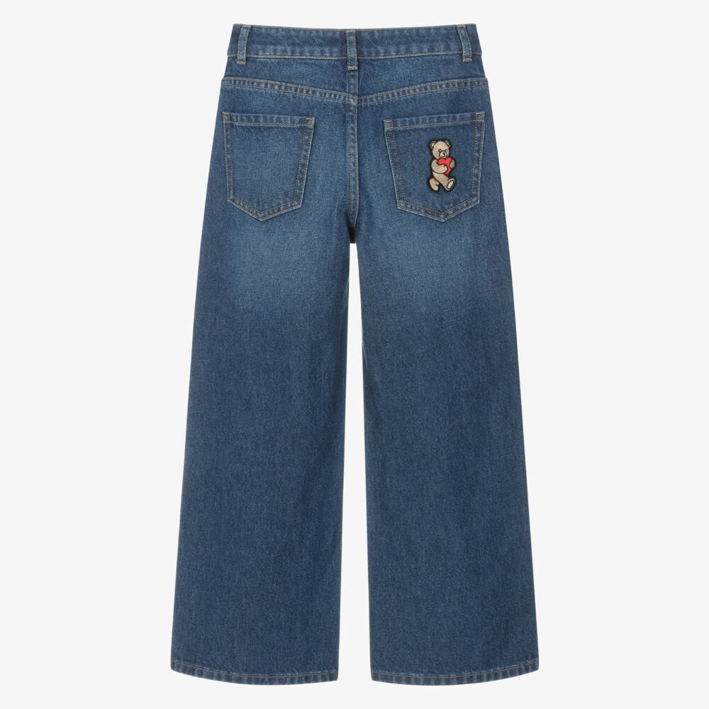 Moschino-Джинсы широкие из денима для девочек | Childrensalon Outlet