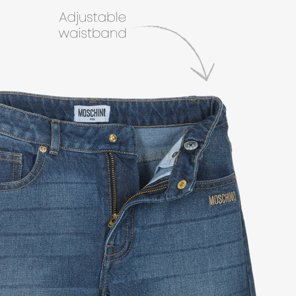 Moschino-Джинсы широкие из денима для девочек | Childrensalon Outlet