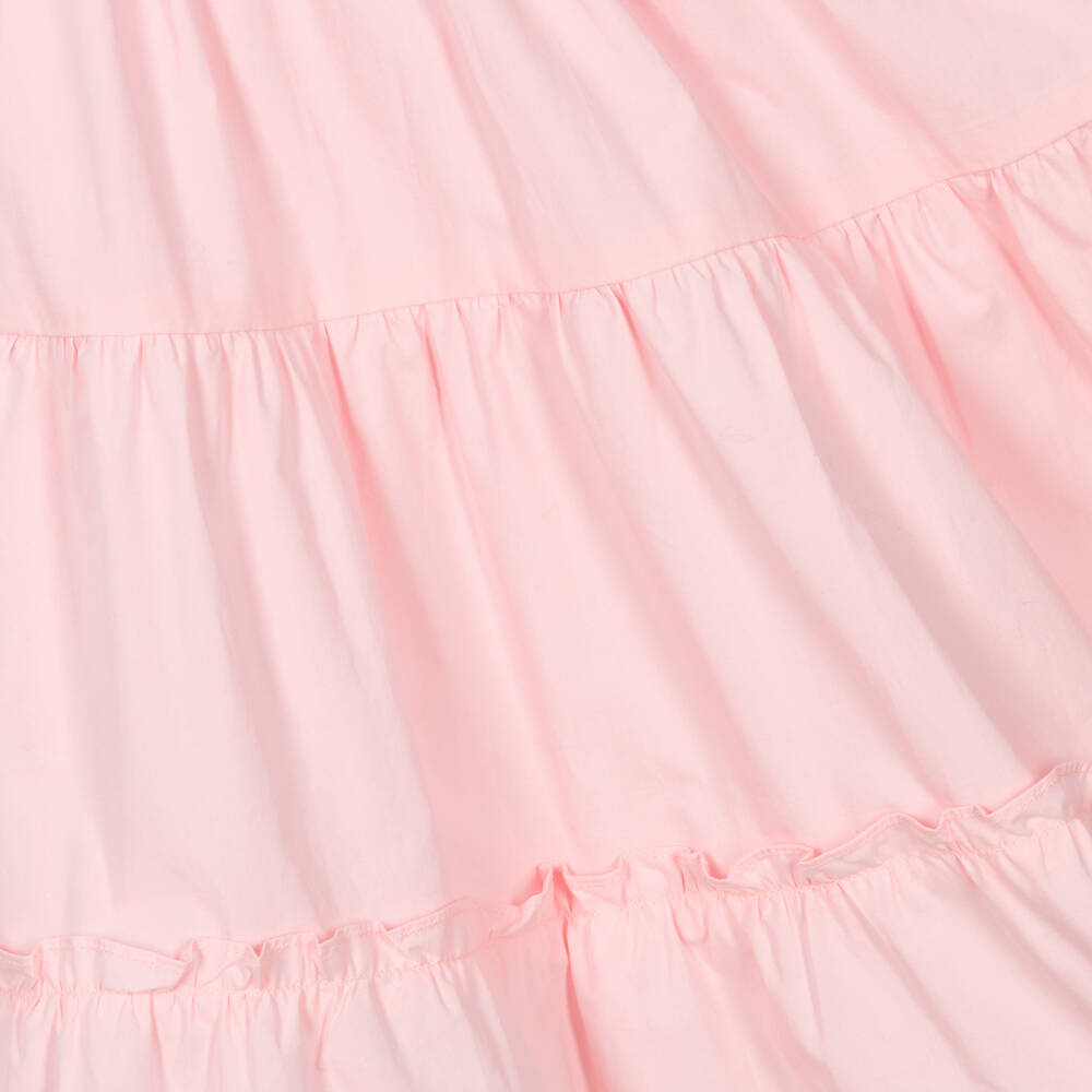 Moschino-Girls Blush Layered Cotton Dress | Childrensalon Outlet