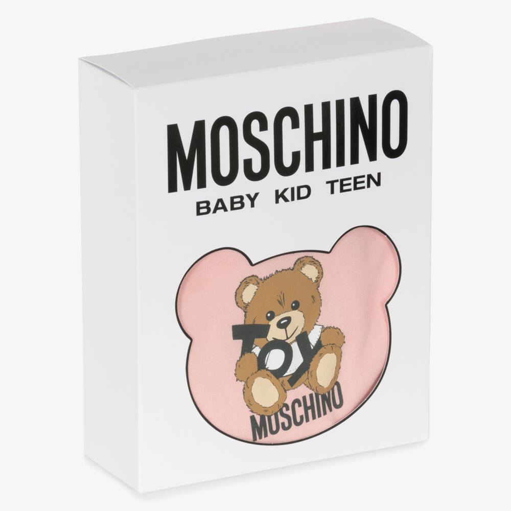 Moschino-Girls' Blush Teddy Babygrow Ensemble | Childrensalon Outlet