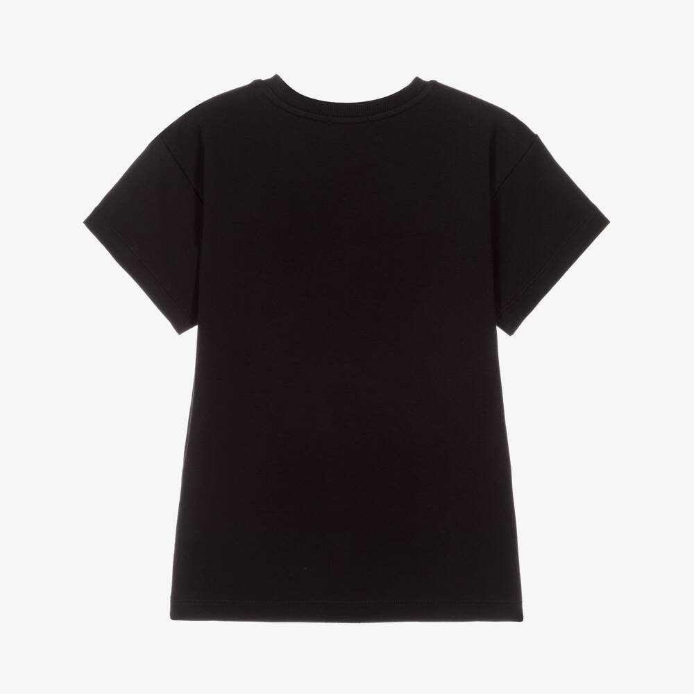 Moschino-Girls Charcoal Emblem Dress | Childrensalon Outlet