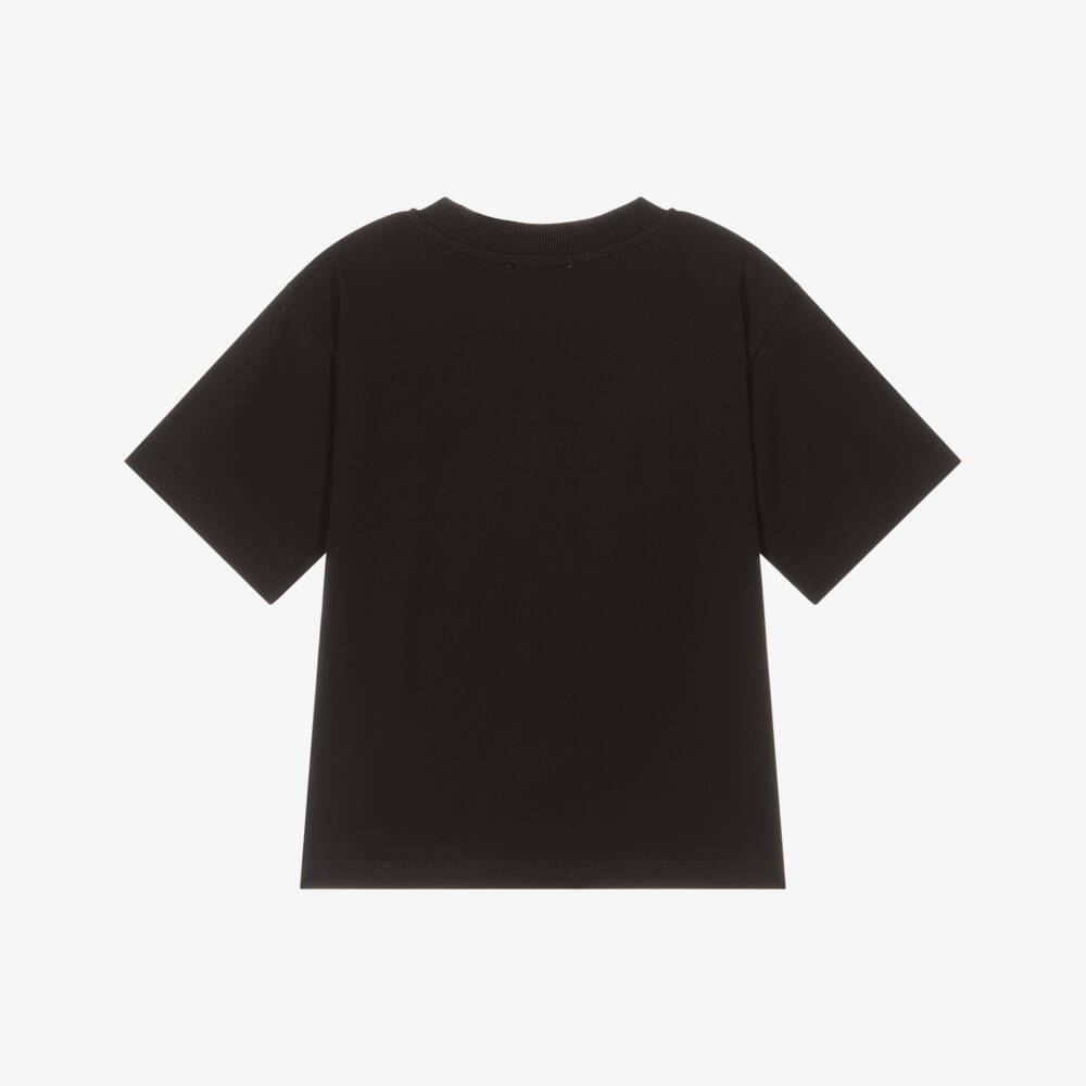 Moschino-Girls Classic Black Bear Tee | Childrensalon Outlet