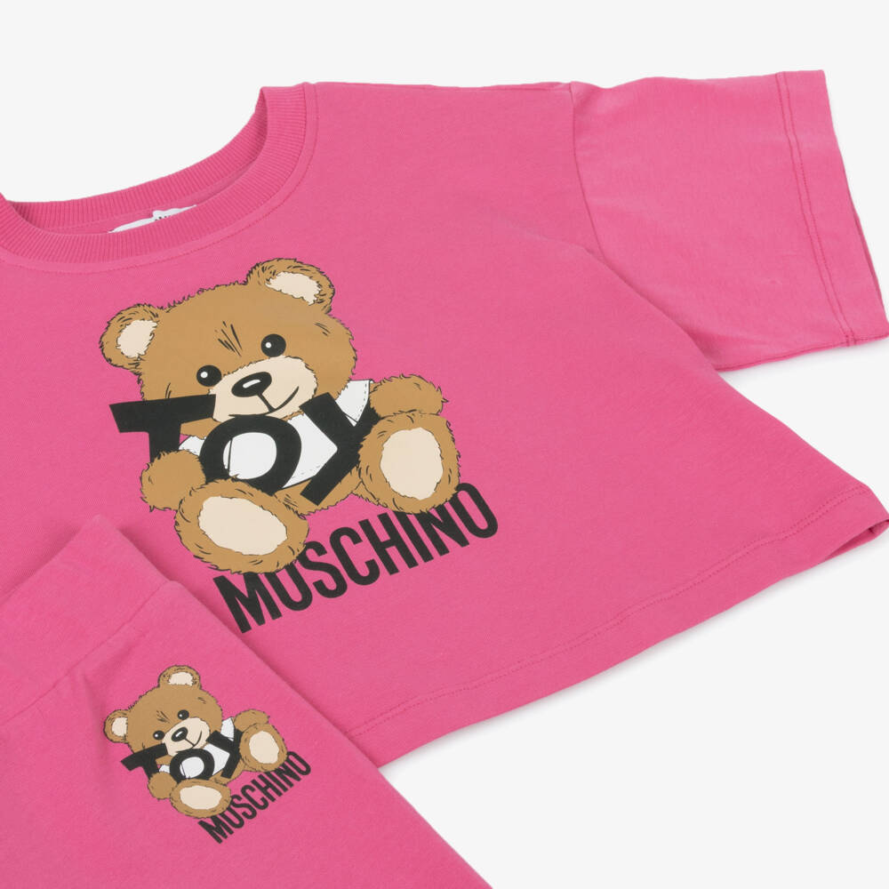Moschino-Girls Cotton Candy Cycling Ensemble | Childrensalon Outlet