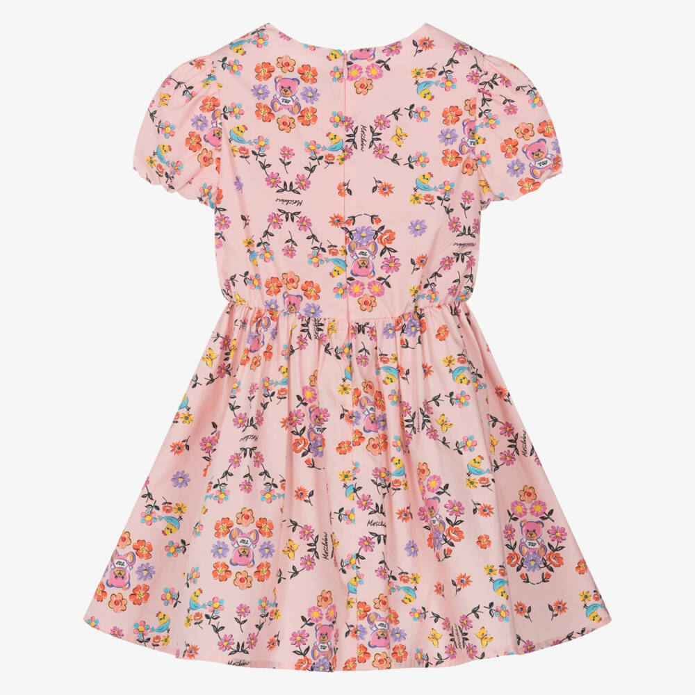Moschino-Girls Cotton Candy Floral Frock | Childrensalon Outlet