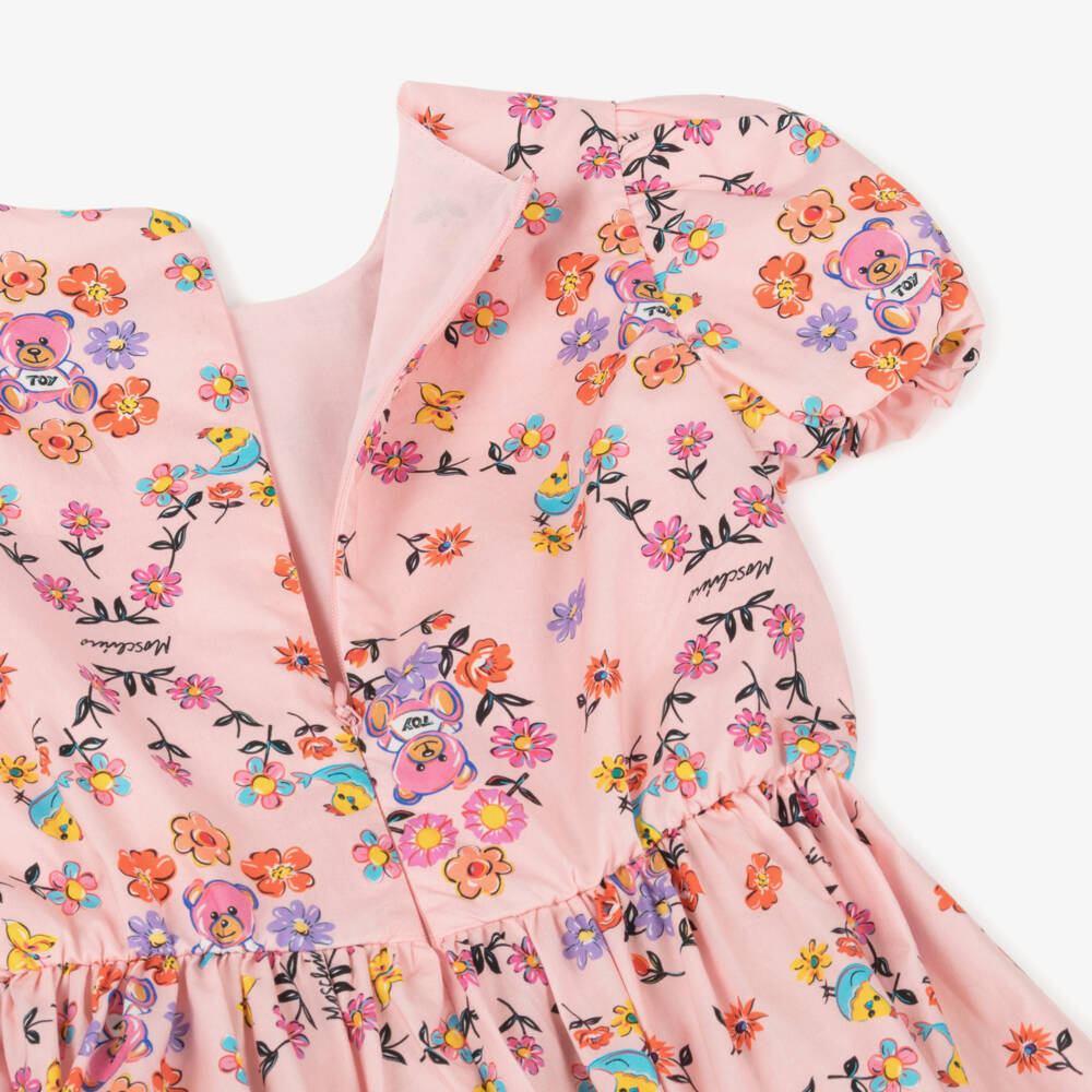 Moschino-Girls Cotton Candy Floral Frock | Childrensalon Outlet