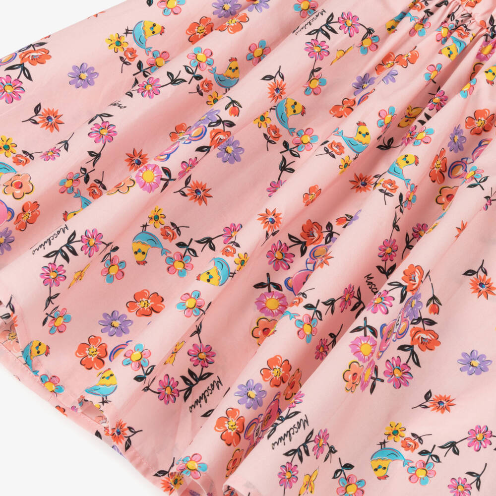 Moschino-Girls Cotton Candy Floral Frock | Childrensalon Outlet