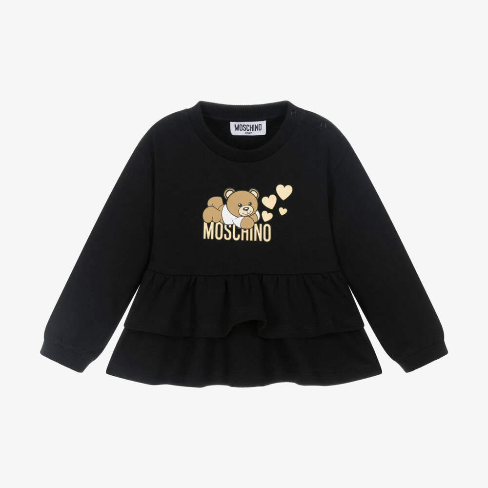Moschino Baby-Girls Cotton Sweatshirt with Teddy Design | Childrensalon Outlet