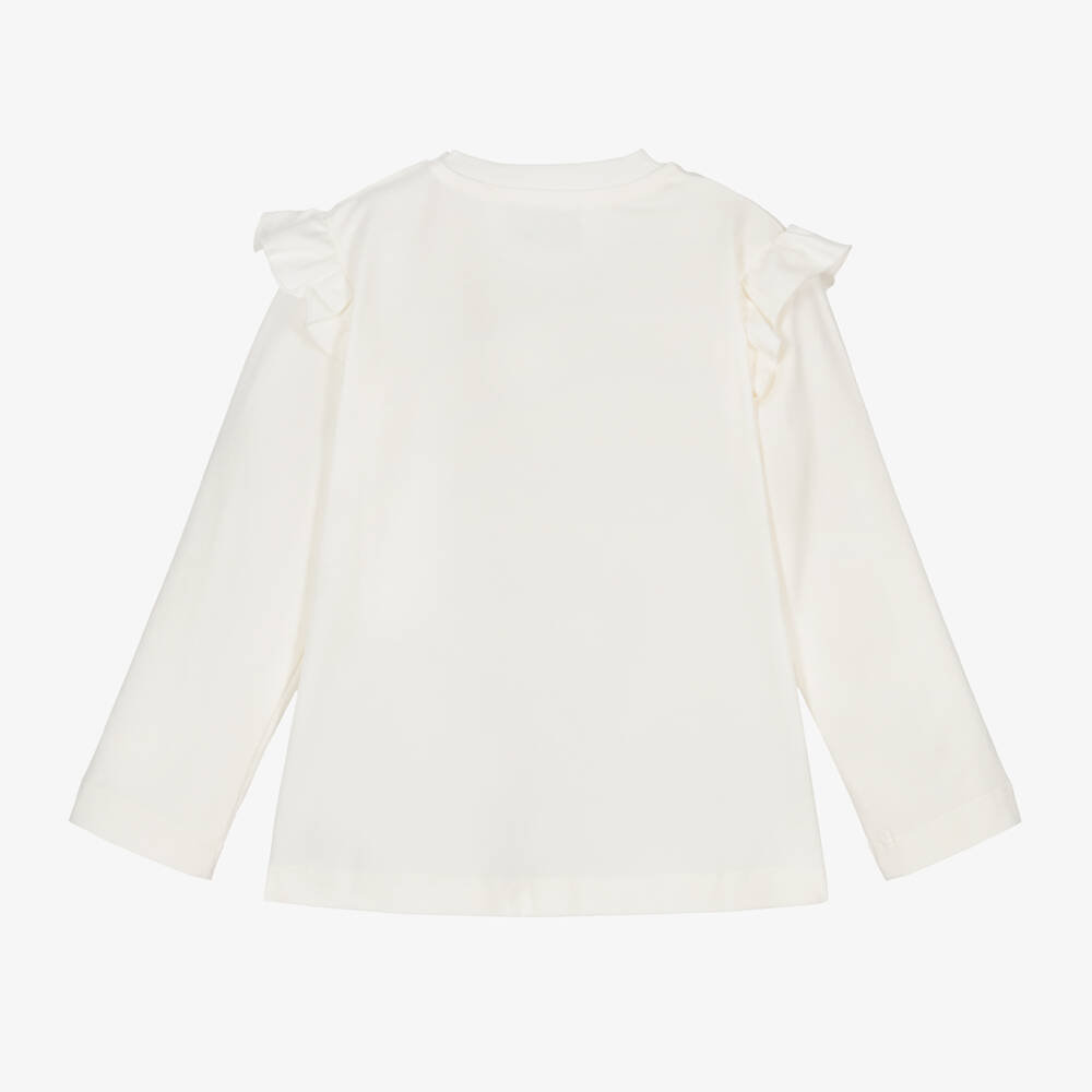 Moschino Baby-Girls Cream Cotton Bear Top | Childrensalon Outlet