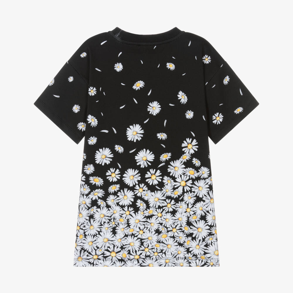 Moschino-Girls Ebony Floral Cotton Sundress | Childrensalon Outlet