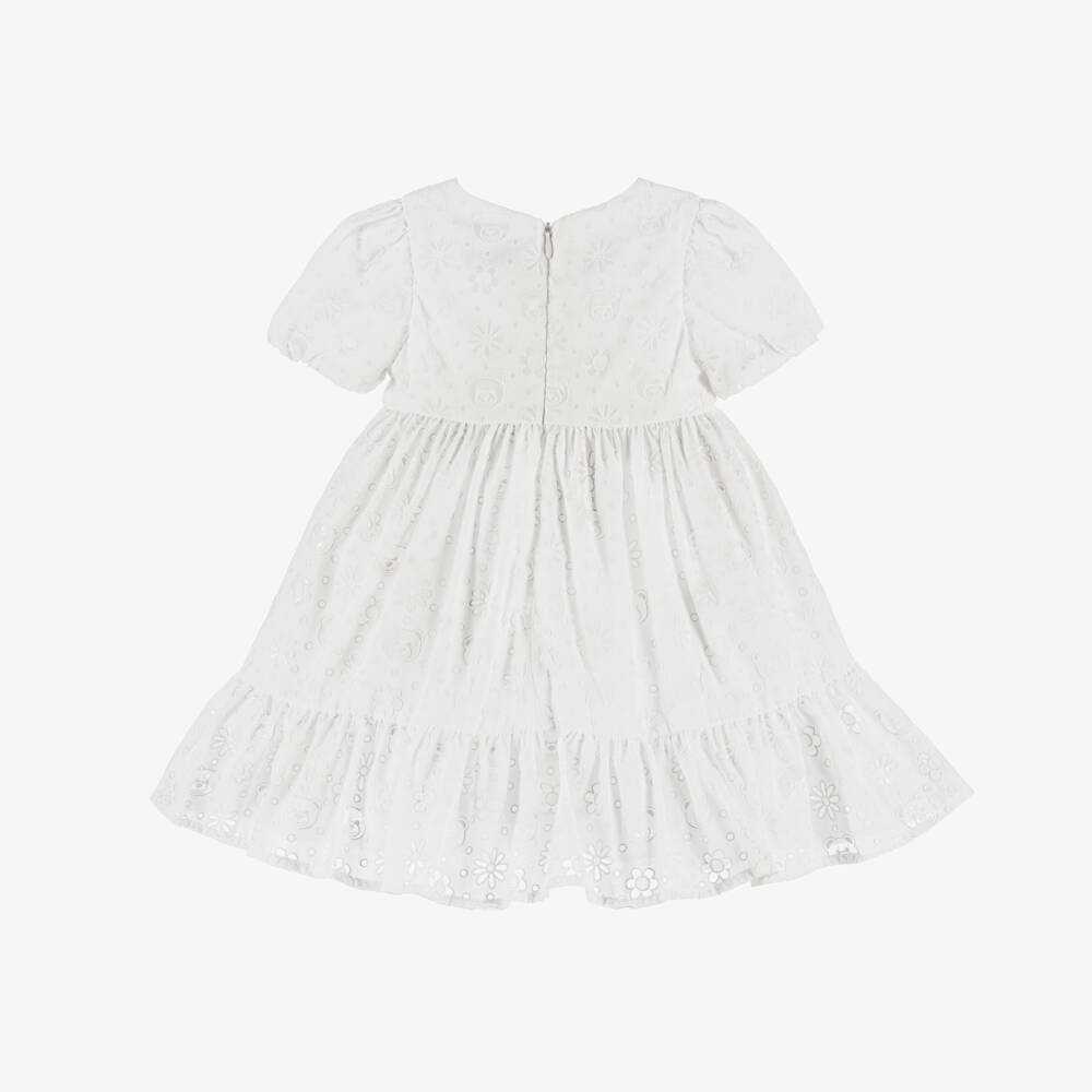 Moschino-Girls Elegant Floral Devoré Gown | Childrensalon Outlet