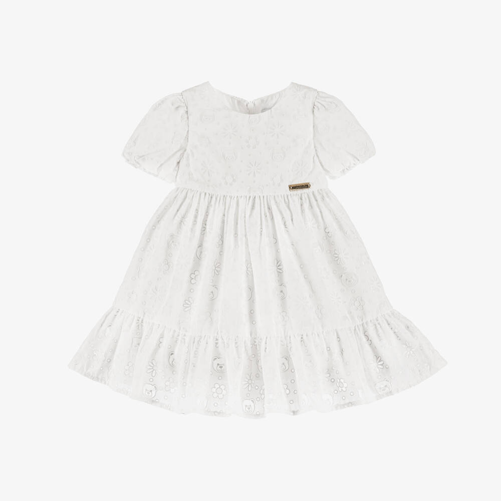 Moschino-Girls Elegant Floral Devoré Gown | Childrensalon Outlet