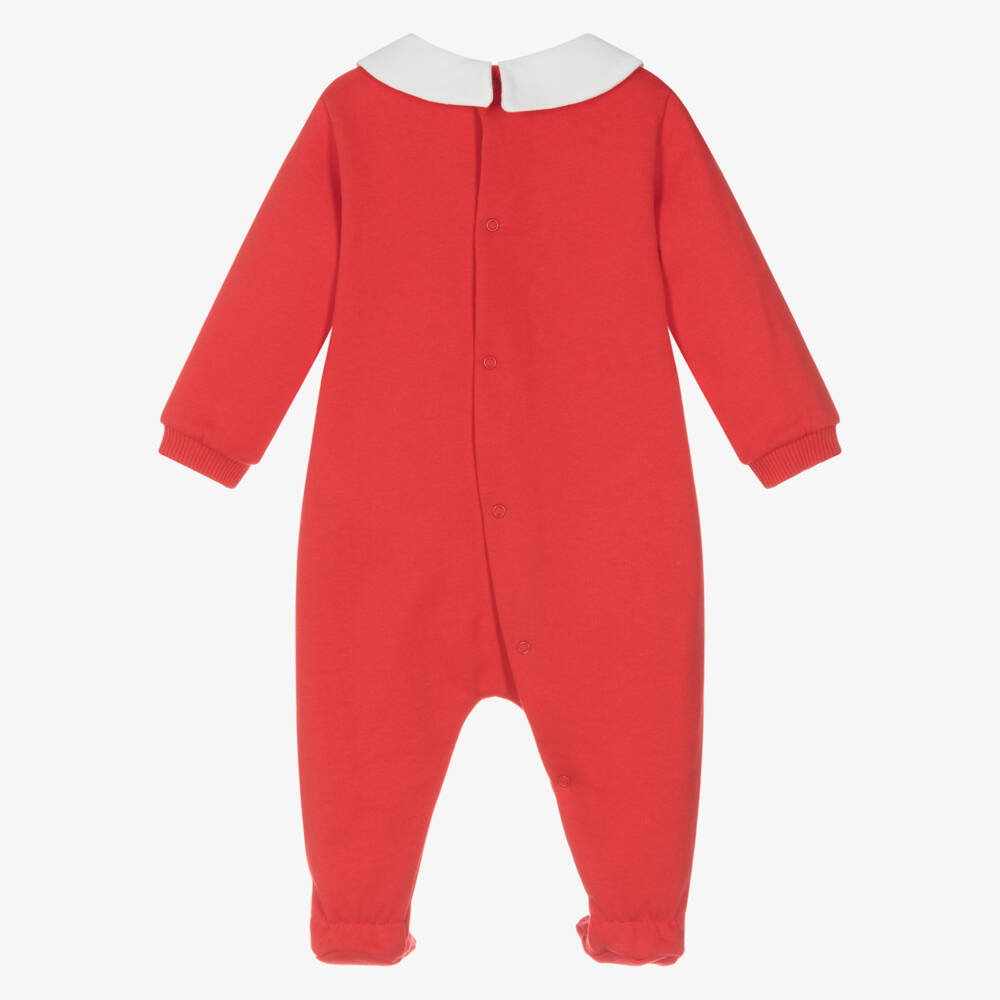 Moschino-Girls Festive Babygrow with Collar | Childrensalon Outlet