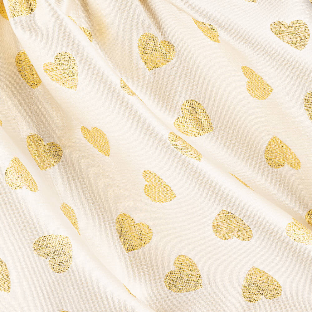 Moschino Малыши-Girls Gold Heart Satin Dress | Childrensalon Outlet