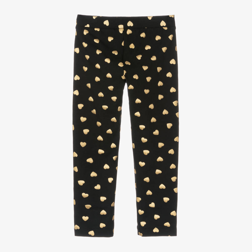 Moschino Kid-Teen-Girls Heart Print Cotton Leggings | Childrensalon Outlet