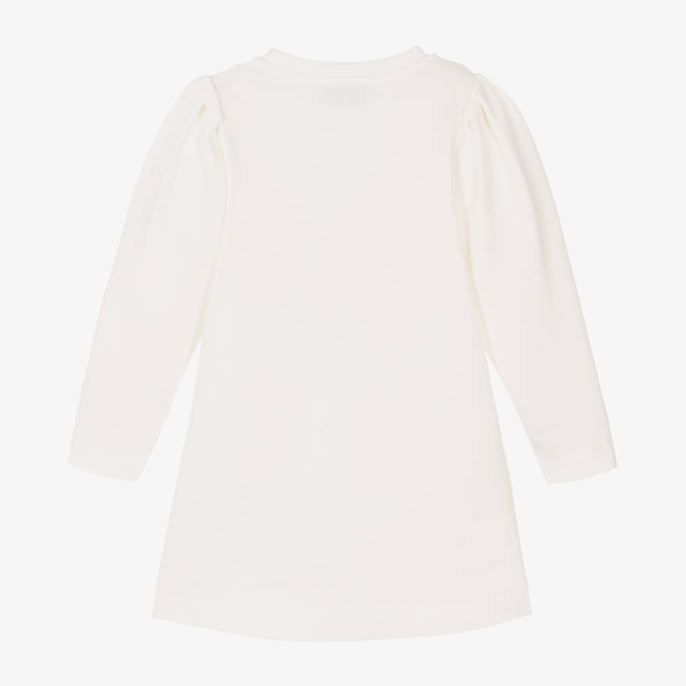 Moschino Kid-Teen-Girls Ivory Bear Heart Dress | Childrensalon Outlet