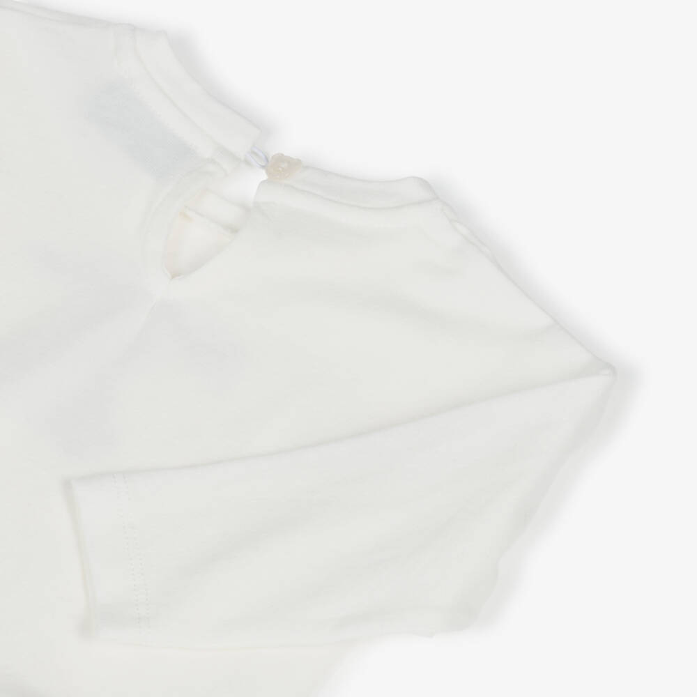 Moschino-Girls Ivory & Black Teddy Heart Leggings Set | Childrensalon Outlet