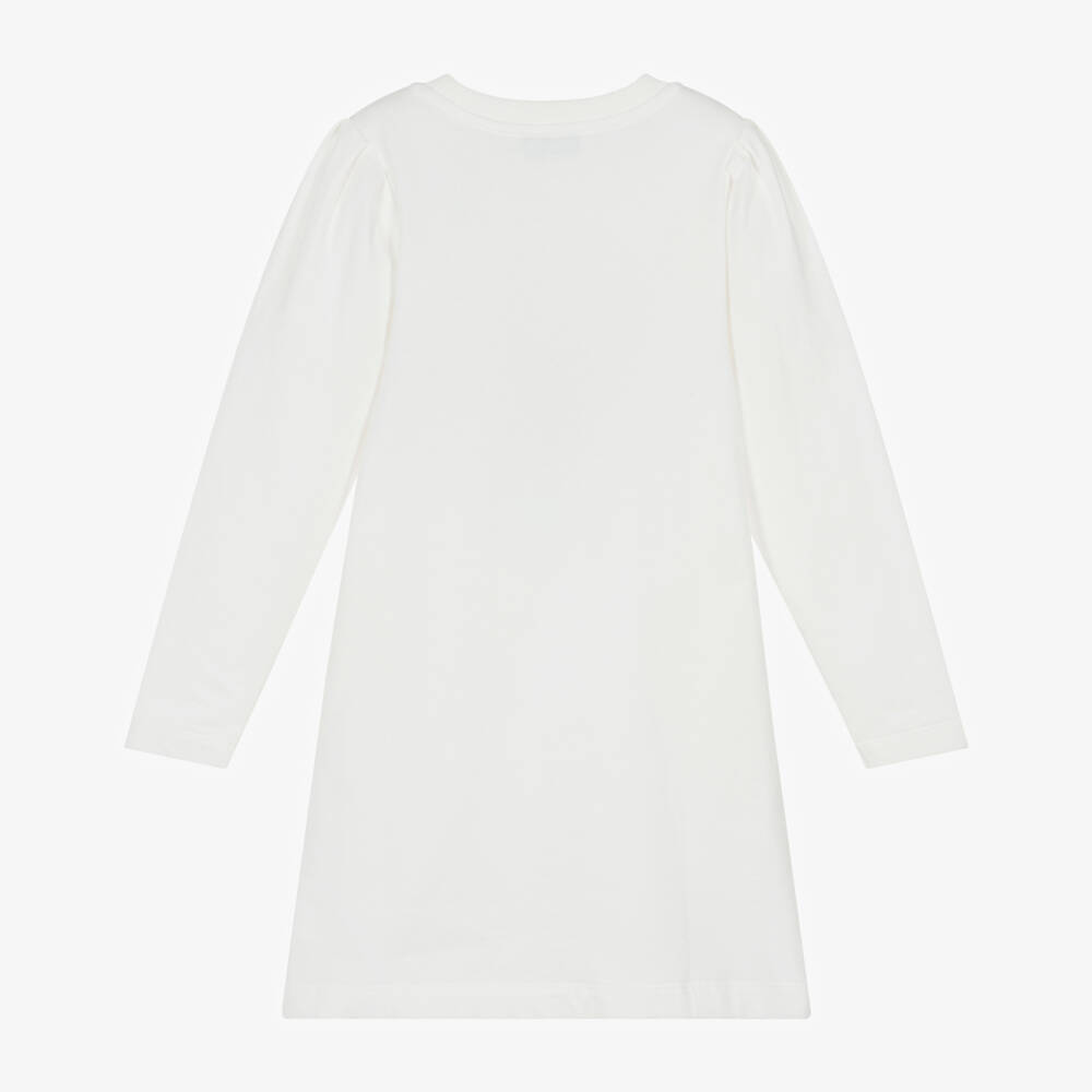 Moschino-فستان عاجي للبنات بتصميم دب تيدي | Childrensalon Outlet