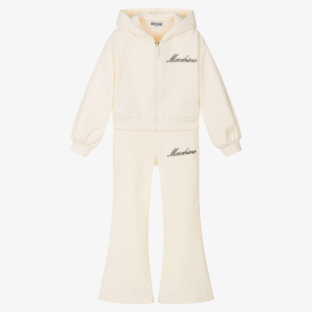 Moschino Kid-Teen - Baumwolltrainingsanzug Elfenbein | Childrensalon