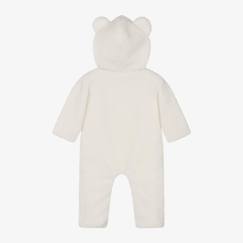 Moschino Baby-Girls Ivory Fleece Pramsuit | Childrensalon Outlet