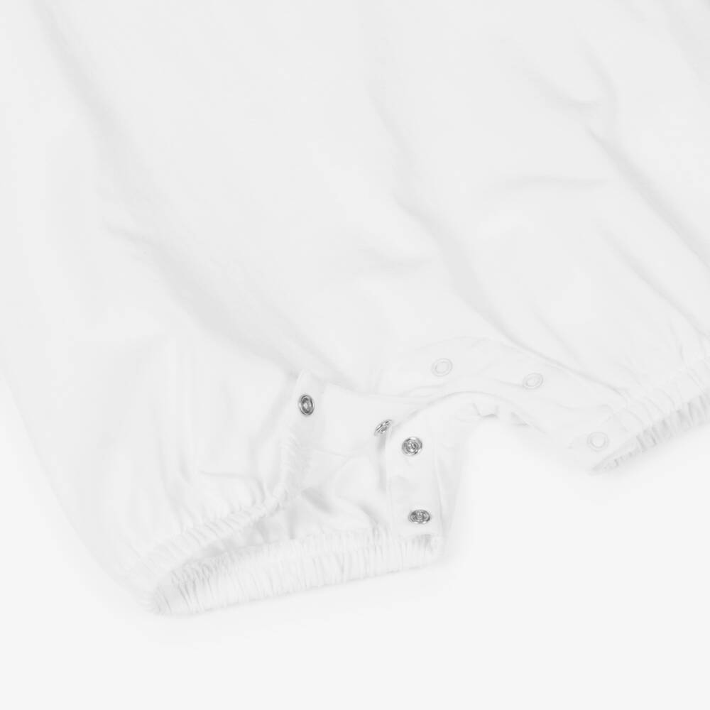 Moschino-طقم بناتي عاجي مزين بالورود مع قبعة | Childrensalon Outlet