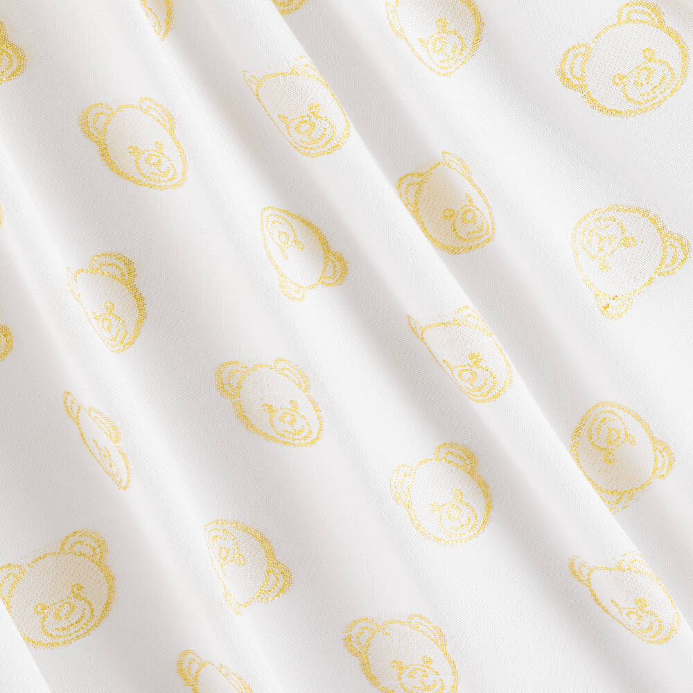 Moschino Kid-Teen-Girls Ivory & Gold Teddy Bear Dress | Childrensalon Outlet