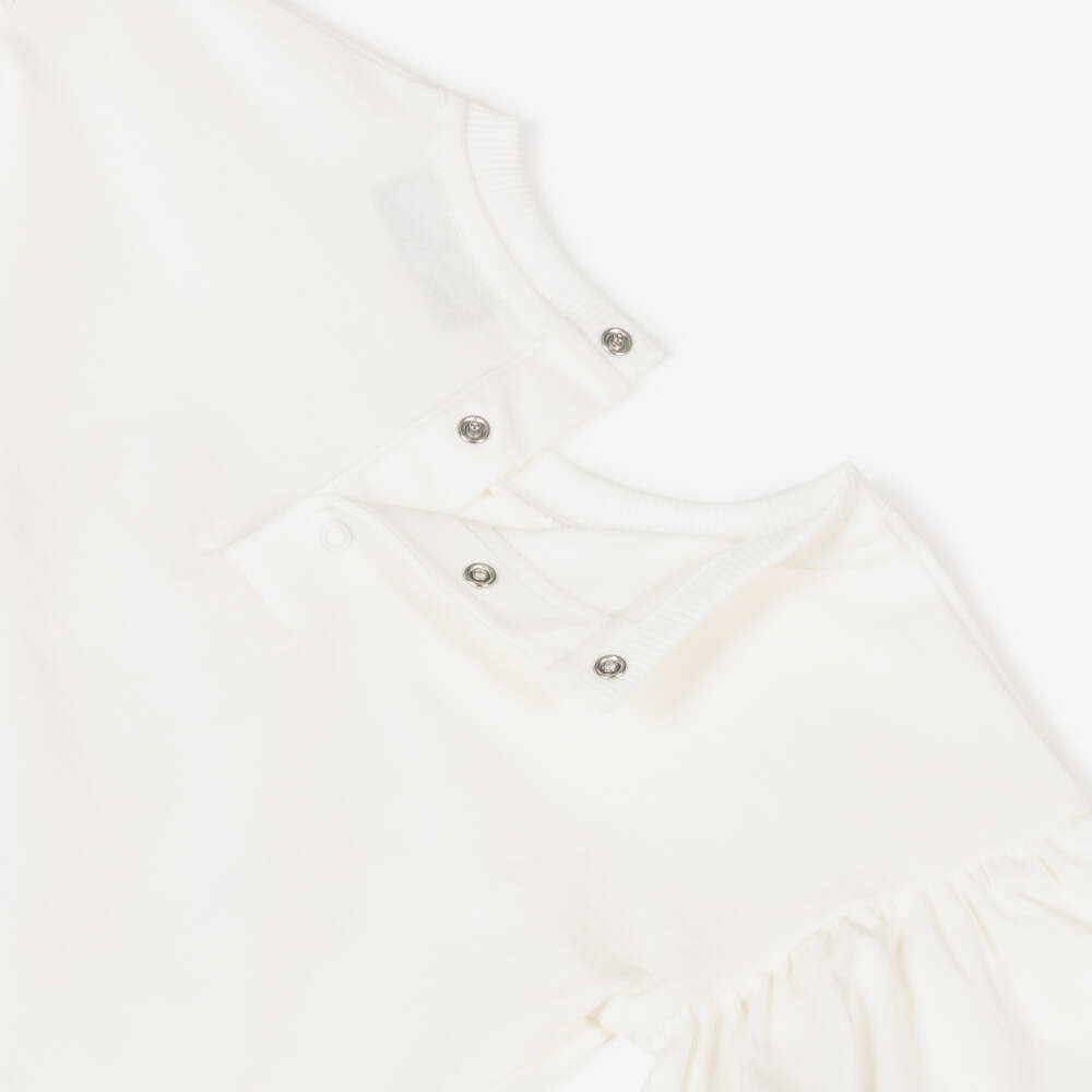 Moschino-Girls Ivory & Pink Floral Duo | Childrensalon Outlet