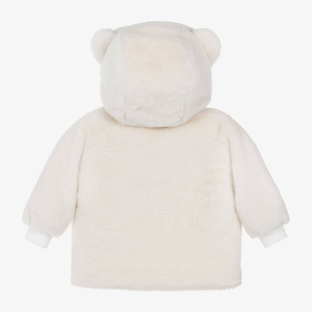 Moschino Малыши-Girls Ivory Plush Teddy Coat | Childrensalon Outlet