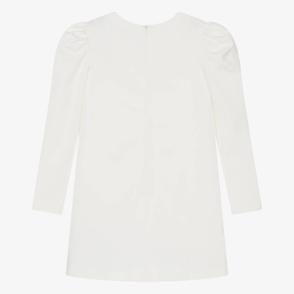 Moschino Kid-Teen-Girls Ivory & Red Diamanté Dress  | Childrensalon Outlet