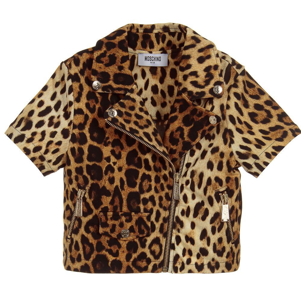Moschino Kid-Teen - Girls Leopard Print Jacket | Childrensalon