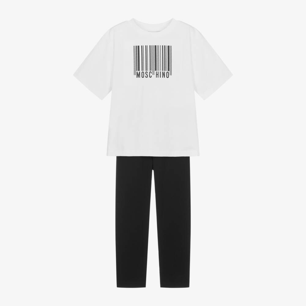 Moschino Kid-Teen-Girls Monochrome Cotton Outfit Set | Childrensalon Outlet