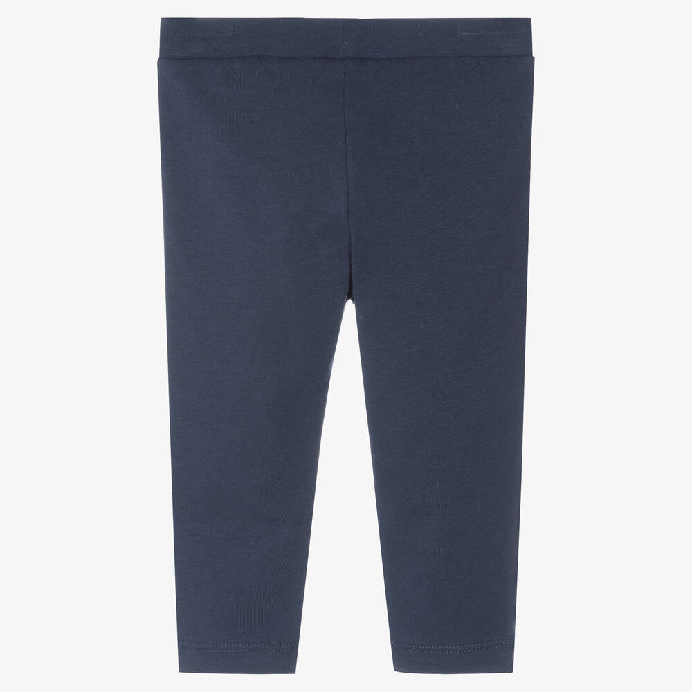 Moschino Baby Girls Navy Blue Logo Leggings Childrensalon Outlet