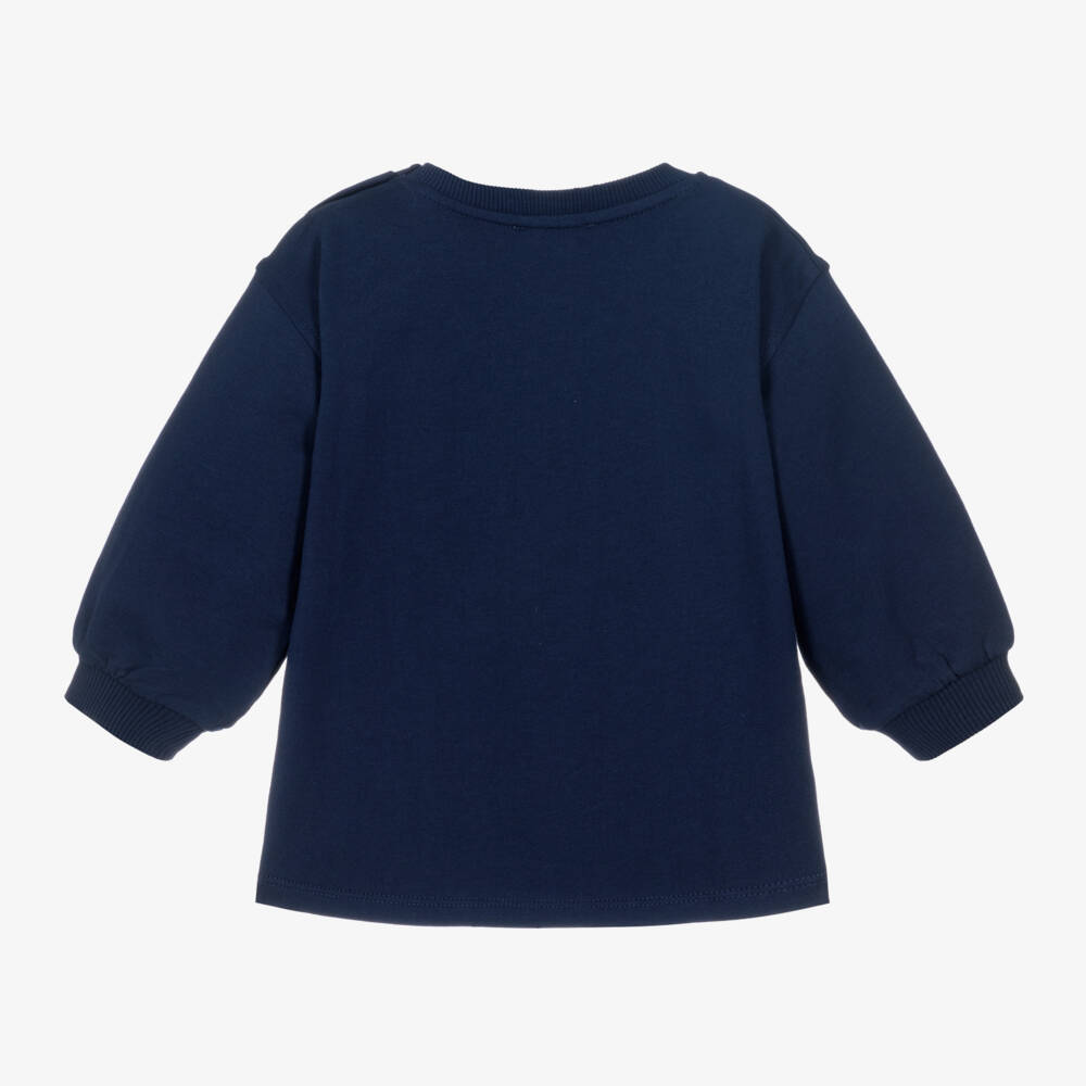 Moschino Baby-Girls Navy Teddy Bear Dress | Childrensalon Outlet