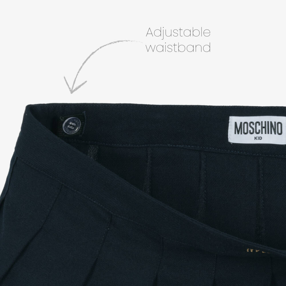 Moschino Kid-Teen-Girls Off-White & Navy Skirt Ensemble | Childrensalon Outlet