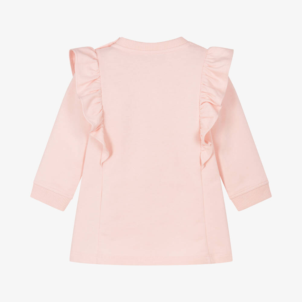 Moschino Baby-Girls Organic Cotton Pink Dress | Childrensalon Outlet
