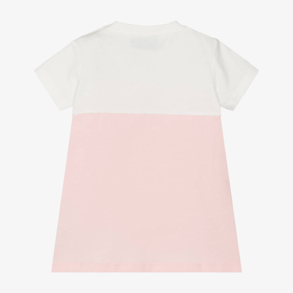 Moschino-Girls Organic Pink Jersey Dress | Childrensalon Outlet