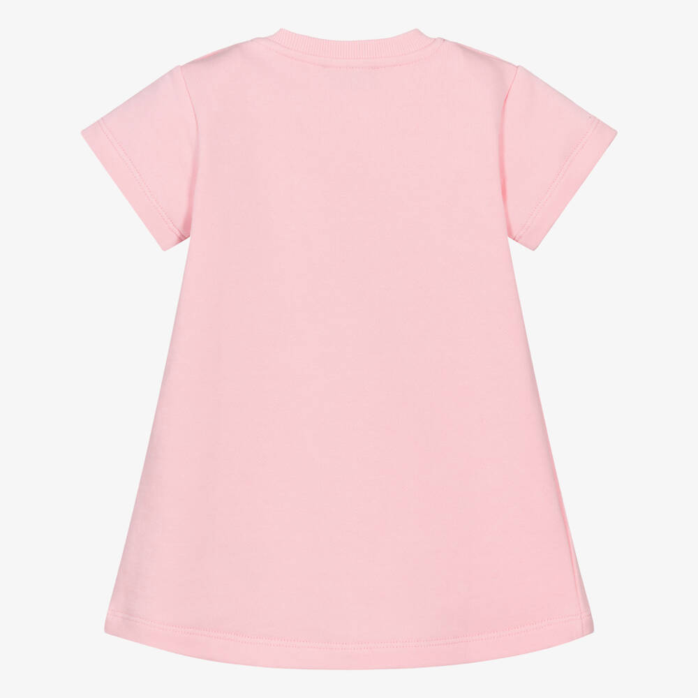 Moschino-Girls Pink Bear Motif Frock | Childrensalon Outlet