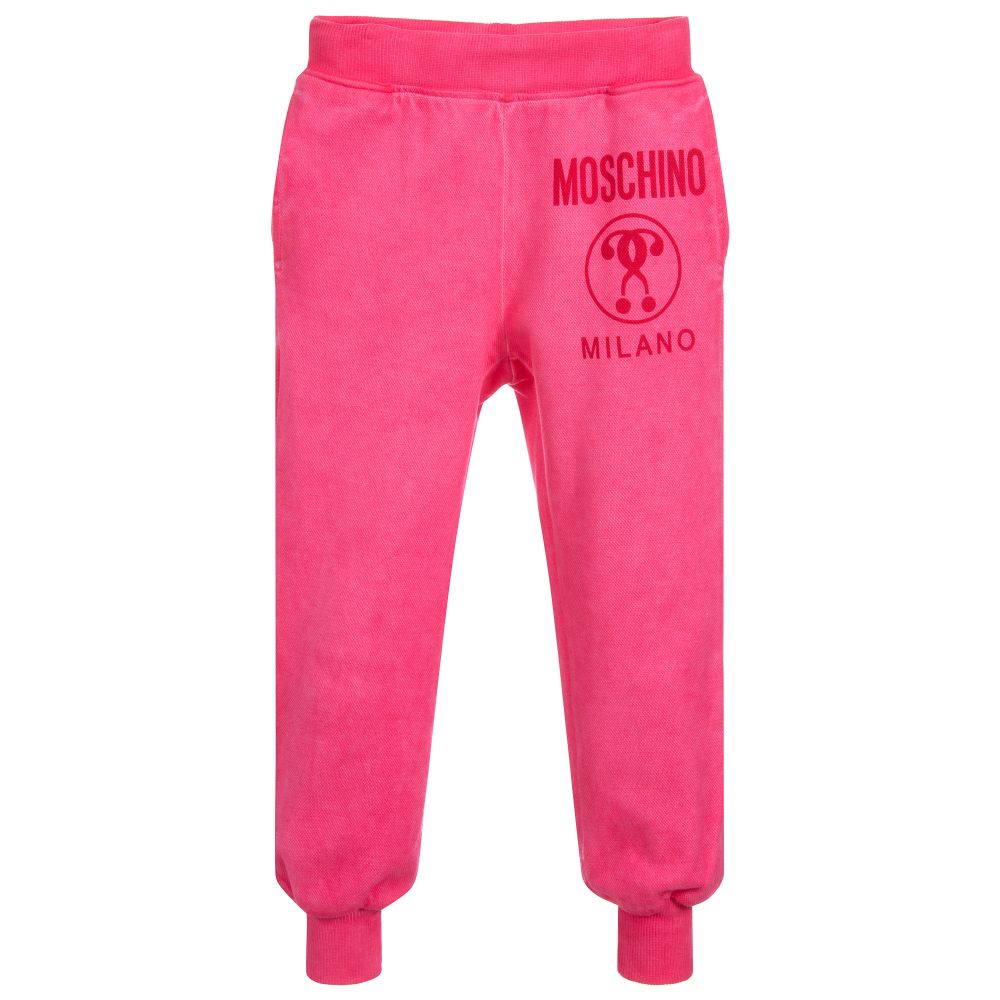 pink cotton joggers
