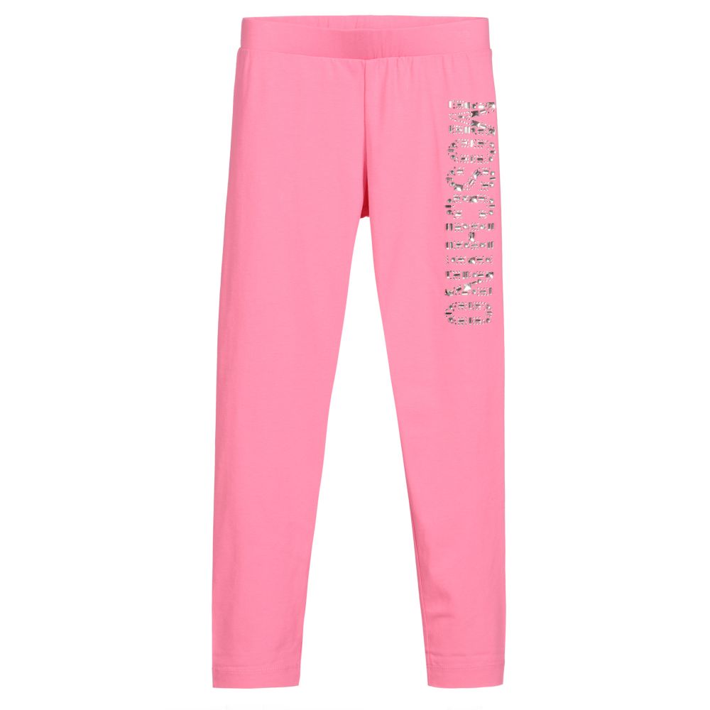 Moschino Kid-Teen - Girls Pink Cotton Leggings | Childrensalon Outlet