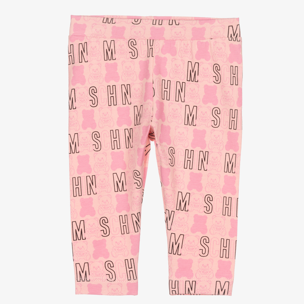 Moschino Baby-ليغنغز أطفال بناتي قطن جيرسي لون زهري | Childrensalon Outlet