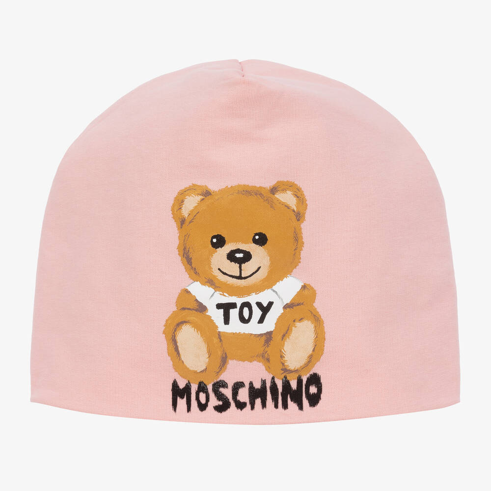 Moschino Kid-Teen - Girls Pink Cotton Logo Hat | Childrensalon