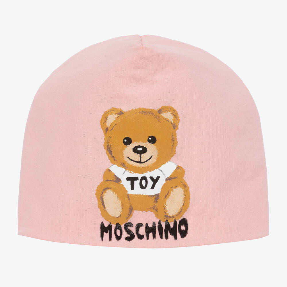 Moschino Kid-Teen-Girls Pink Cotton Logo Hat | Childrensalon Outlet