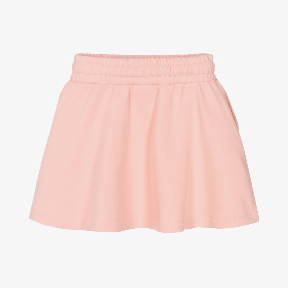 Moschino Kid-Teen-Girls Pink Cotton Logo Skirt | Childrensalon Outlet