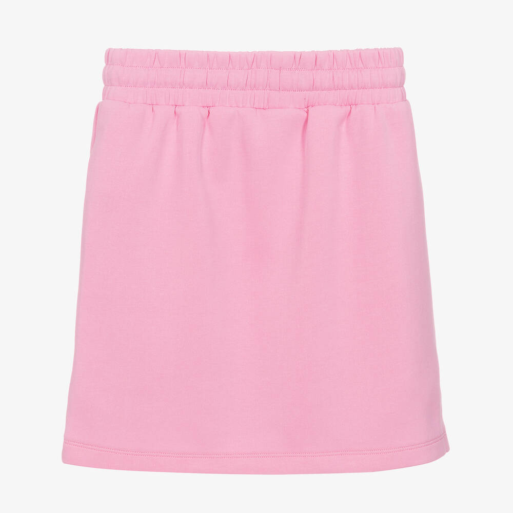 Moschino Kid-Teen-Girls Pink Cotton Logo Skirt | Childrensalon Outlet