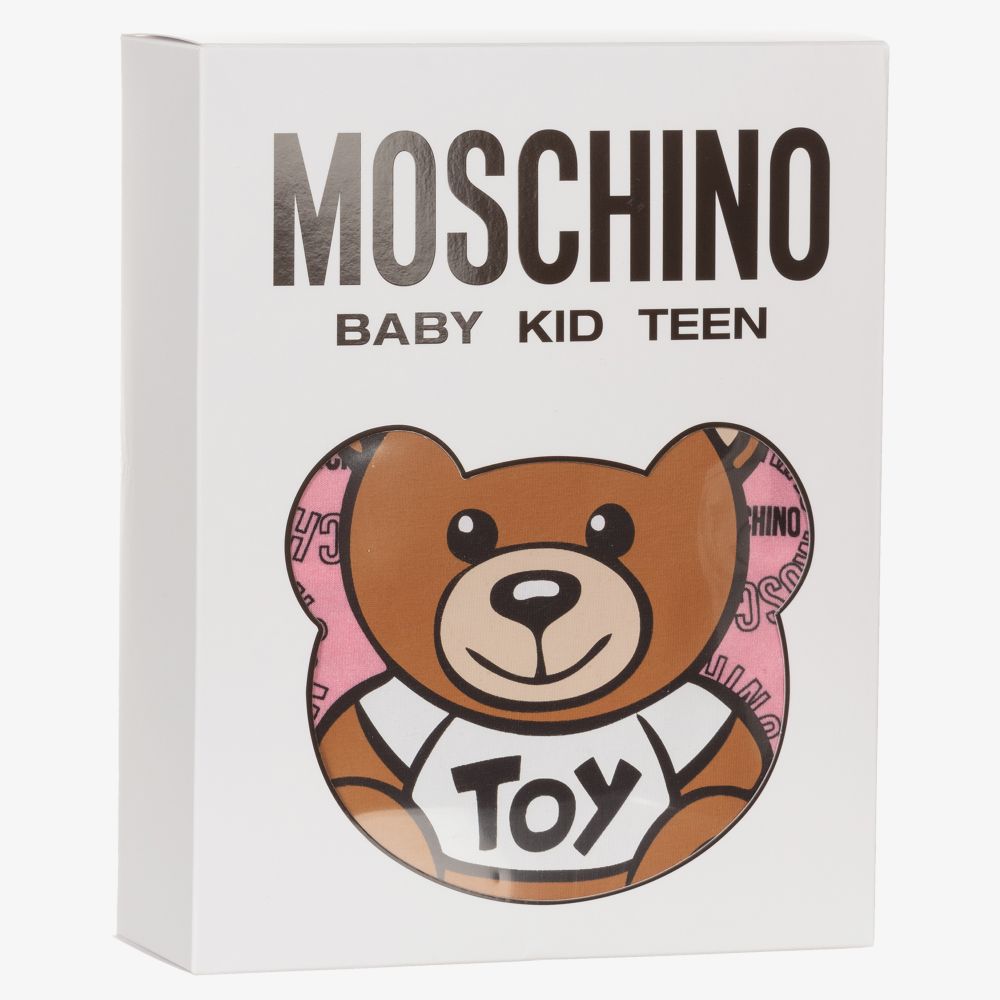 Moschino Малыши-Розовый песочник и шапочка из хлопка для девочек | Childrensalon Outlet